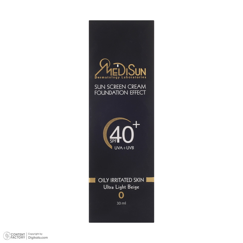 کرم ضد آفتاب رنگی مدیسان SPF 40 مدل No.0 مناسب پوستهای چرب حجم 30 میلیلیتر