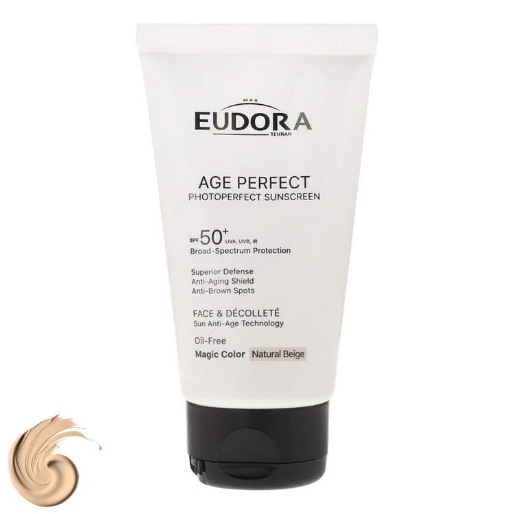 کرم ضد آفتاب رنگی صورت ادورامکس SPF 50 مدل Perfect محافظ در برابر اشعه UVB و UVA مناسب برای انواع پوست حجم 40 میلیلیتر