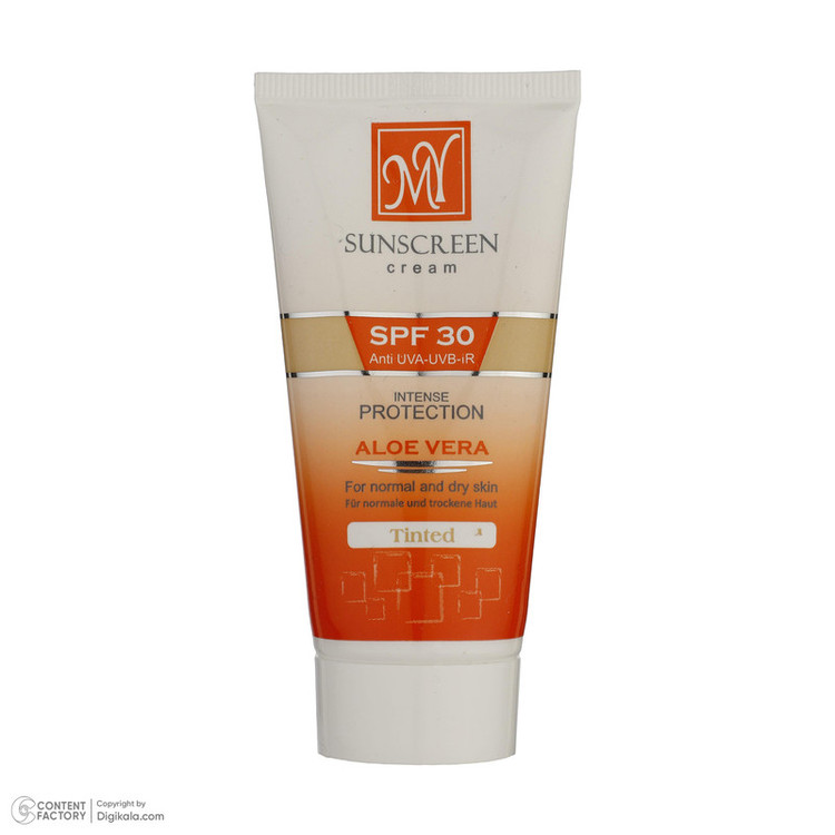 کرم ضدآفتاب رنگی مای مدل SPF30، مناسب پوستهای خشک و معمولی، حجم 50 میلیلیتر
