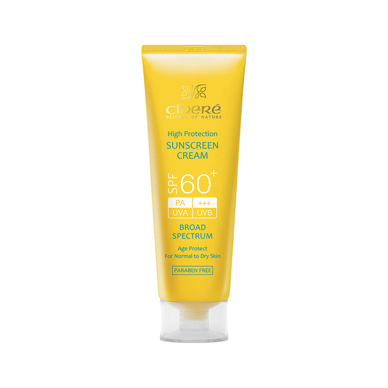 کرم ضدآفتاب بیرنگ سینره مدل SPF60 مناسب انواع پوست، حجم 50 میلیلیتر