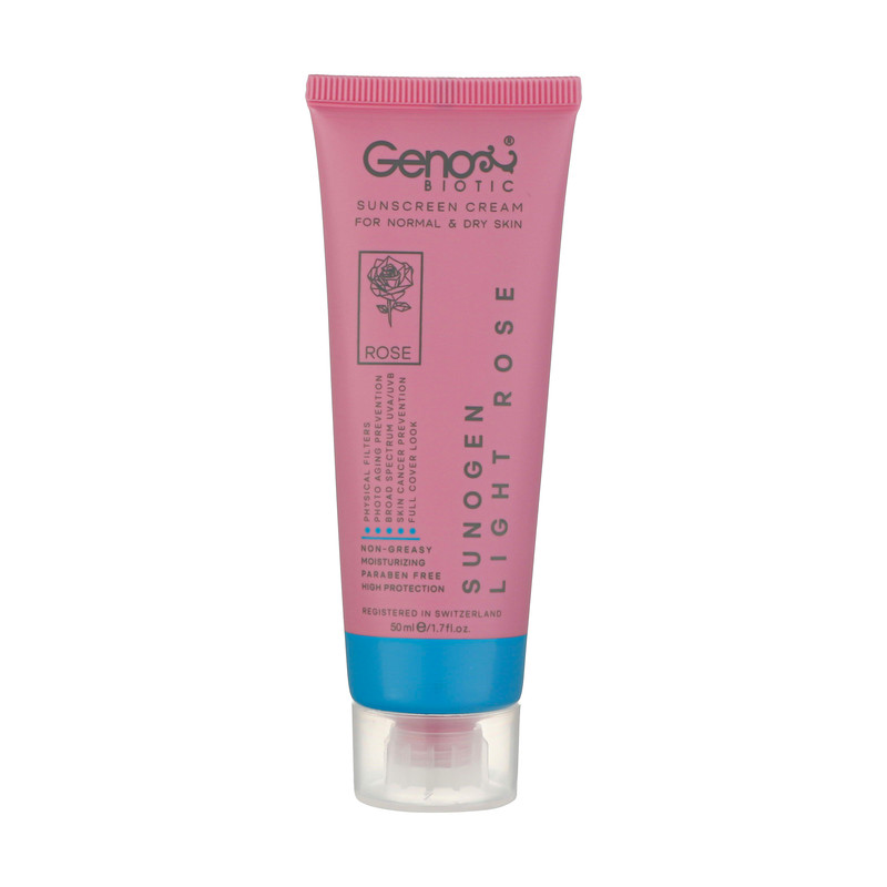 کرم ضد آفتاب ژنوبایوتیک مدل Light Rose حجم 50 میلی لیتر