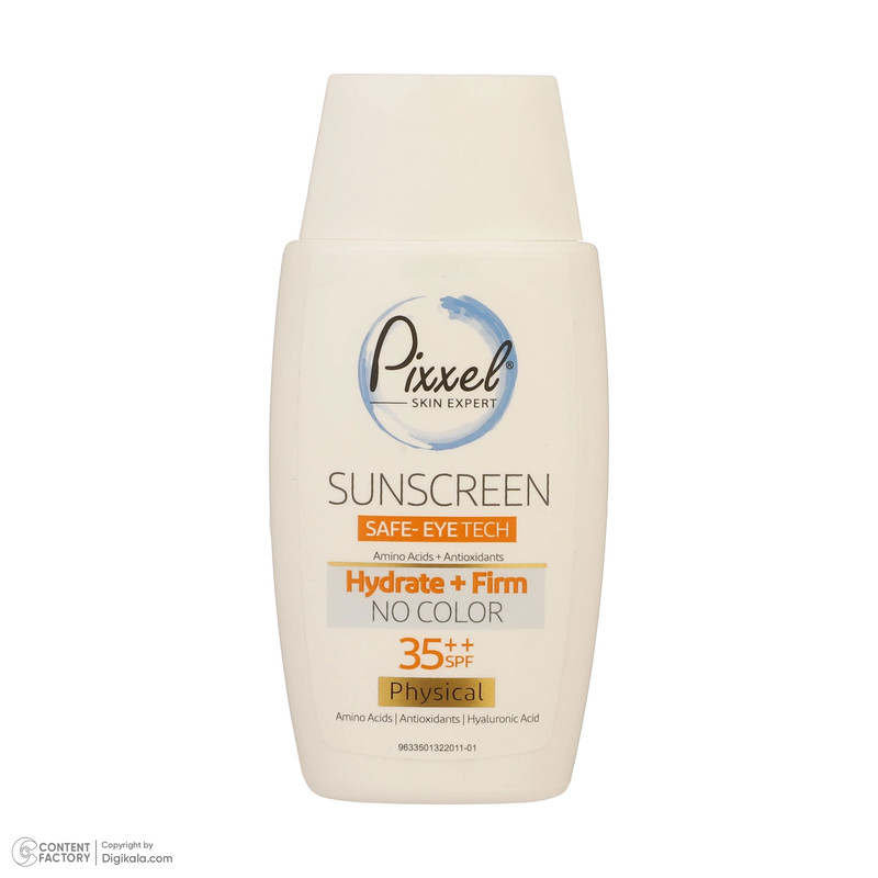 کرم ضد آفتاب بدون رنگ پیکسل SPF35 مدل Physical مناسب انواع پوست حجم 50 میلیلیتر