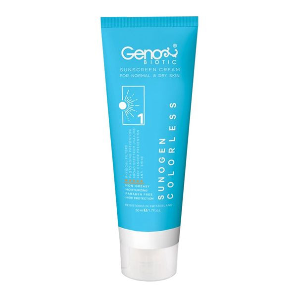 کرم ضد آفتاب بیرنگ ژنوبایوتیک SPF 50 مدل 388 مناسب پوستهای حجم میلیلیتر