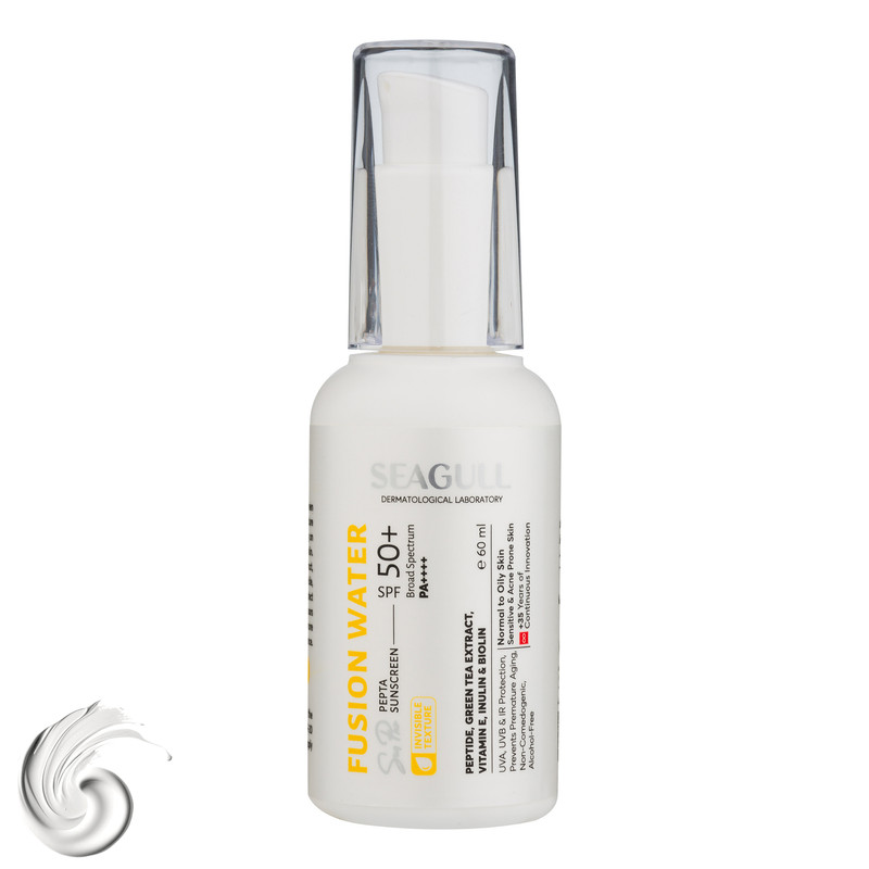 فلوئید ضد آفتاب بی‌رنگ صورت سی گل SPF 50 مدل Fusion Water محافظ در برابر اشعه UVA و UVB ‌مناسب برای پوست معمولی و چرب حجم 60 میلی‌لیتر
