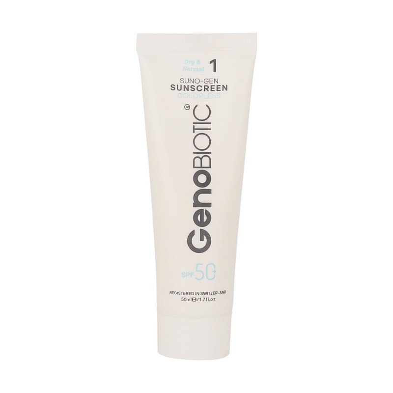 کرم ضد آفتاب بیرنگ صورت و بدن ژنوبایوتیک SPF 45 مدل SUNOGEN محافظ UVA ،UVB، مناسب پوستهای خشک و معمولی حجم 40 میلیلیتر