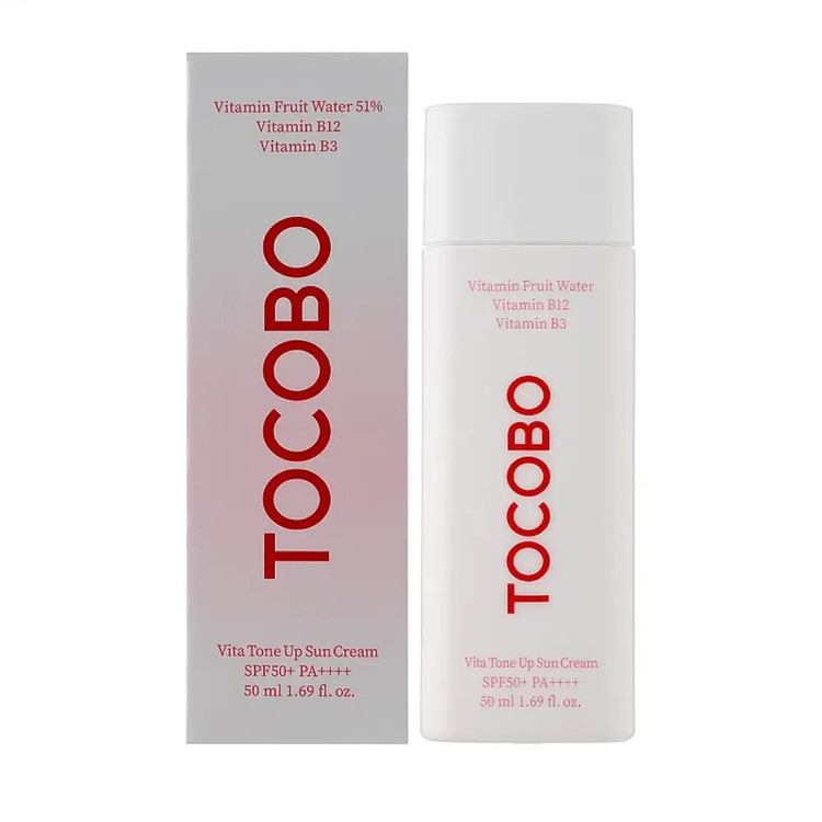 کرم ضد آفتاب بدون رنگ توکوبو SPF 50 مدل Vita Tone Up مناسب انواع پوست حجم 50 میلیلیتر