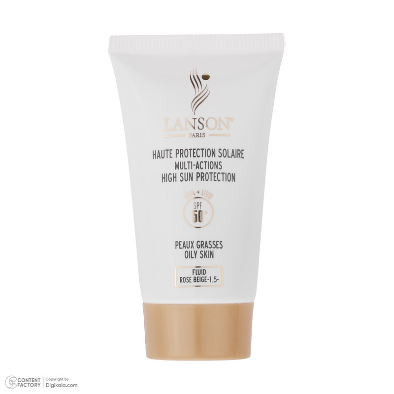 کرم ضدآفتاب رنگی لانسون SPF50 مدل مالتی اکشن، مناسب پوستهای چرب، حجم 40 میلیلیتر