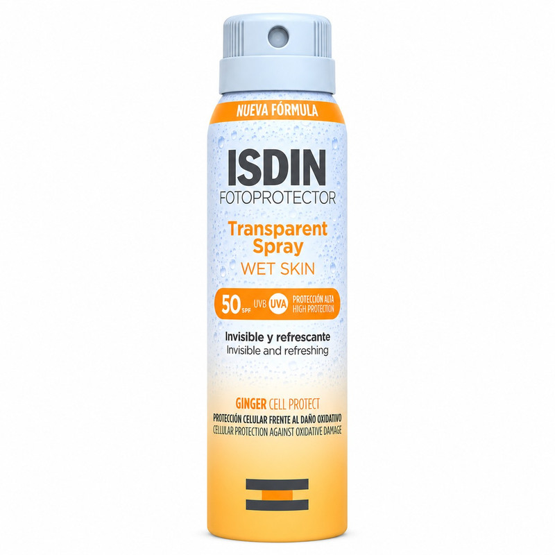 اسپری ضد آفتاب بیرنگ صورت، بدن ایزدین SPF 50 مدل فوتو پروتکتور مناسب برای انواع پوست حجم 100 میلیلیتر