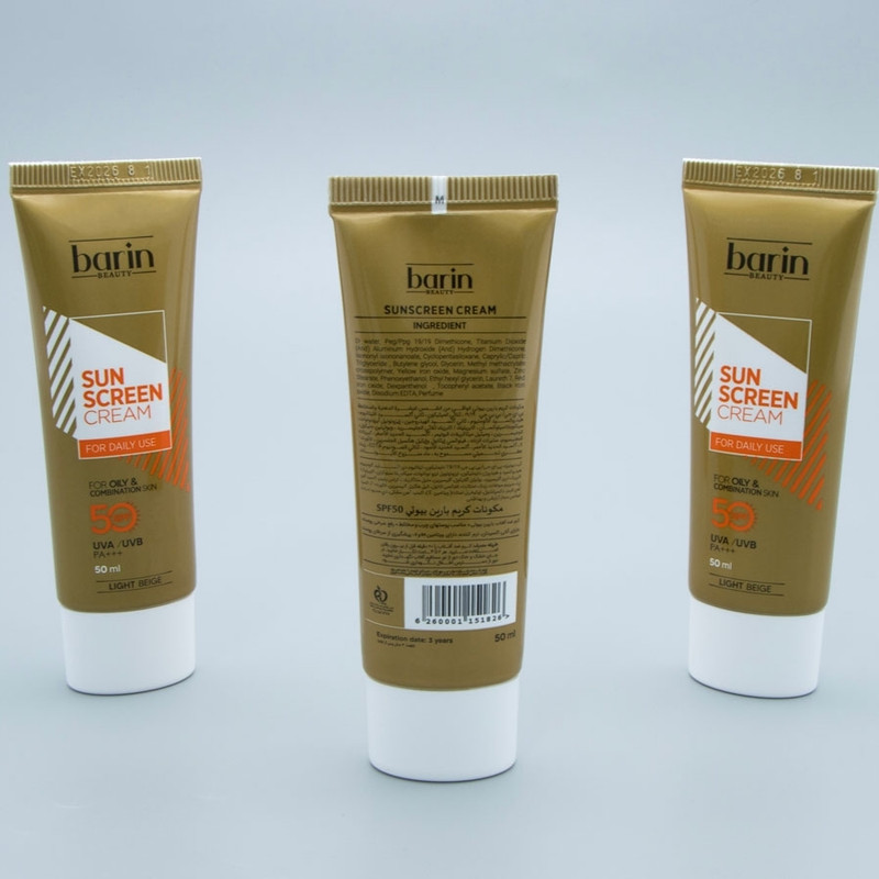 کرم ضد آفتاب رنگی بارین بیوتی SPF 50 مدل LB مناسب پوست های چرب و مختلط حجم 50 میلی لیتر