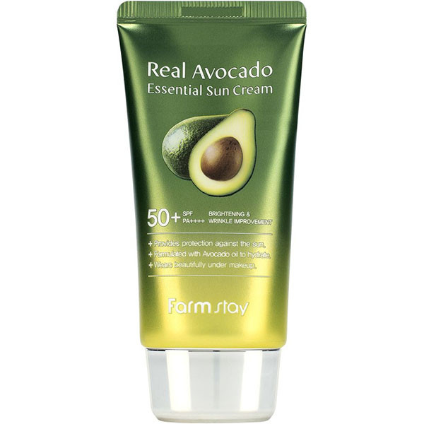 کرم ضد آفتاب بدون رنگ فارم استی  SPF50 مدل Real Avocado حجم 73 میلی لیتر