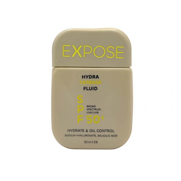 فلوئید ضد آفتاب بی‌رنگ صورت و گردن اکسپوز SPF 50 مدل Nourish ‌محافظ UVA ،UVB ، مناسب برای پوست خشک حجم 50 میلی‌لیتر