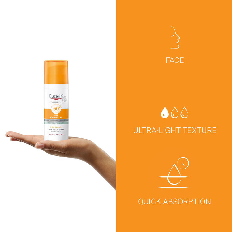 لوسیون ضد آفتاب بدون رنگ اوسرین SPF 50 مدل control مناسب پوستهای چرب حجم 75 میلیلیتر