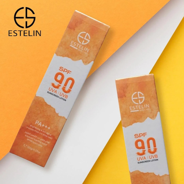 لوسیون ضد آفتاب بدون رنگ استیلن SPF 90 مدل Anti - Aging حاوی محافظ UVA ،UVB، مناسب برای انواع پوست حجم 120 میلیلیتر