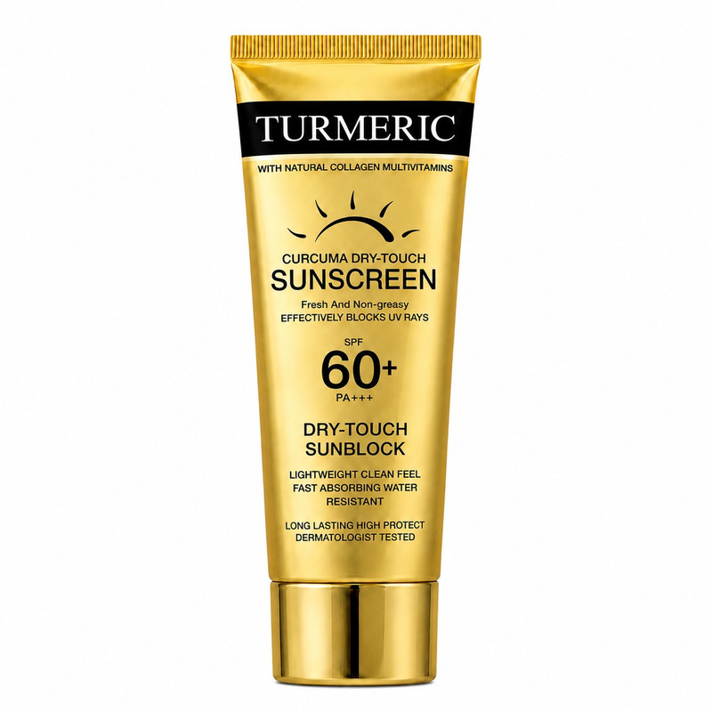 کرم ضد آفتاب بدون رنگ مناسب دست و صورت وکالی SPF60 مدل Curcuma Dry-Touch محافظت در برابر UVA و UVB مناسب انواع پوست حجم 100 میلی لیتر