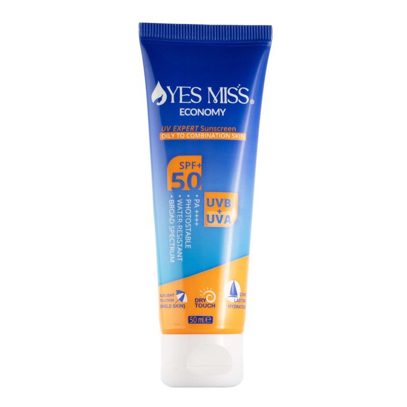 کرم ضد آفتاب بی رنگ صورت یس میس مدل 01 جحم 50 میل ++++SPF 50 ,PA پوست چرب -فاقد چربی -کنترل کننده چربی و جلوگیری از جوش و آکنه