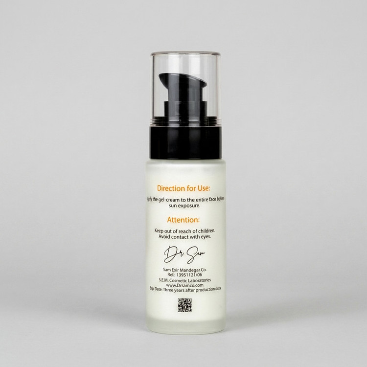 ژل کرم ضد آفتاب بی رنگ دکتر سام SPF 50 مدل S-S محافظ UVA ,UVB و PA++++, مناسب پوست برای چرب و مستعد آکنه حجم 50 میلی لیتر