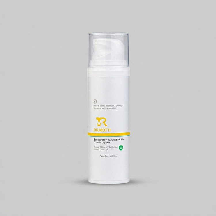 سرم ضد آفتاب بی رنگ صورت و بدن برند دکتر متی spf 50+ مدل O-S محافظ در برابر اشعه uva و uvb مناسب برای پوست های نرمال و چرب حجم 50 میلی لیتر