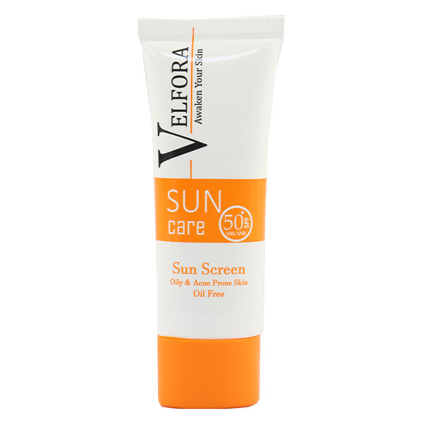 کرم ضد آفتاب بدون رنگ ولفرا spf50 مدل 01 مناسب پوست های چرب و حساس وزن 40 گرم