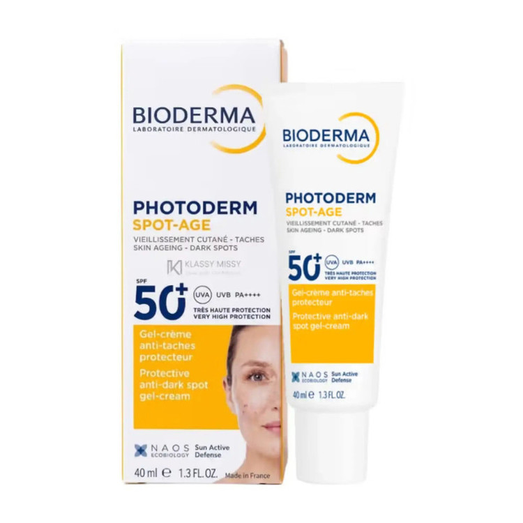 کرم ژل ضد آفتاب بیرنگ دست، صورت بایودرما SPF 50 مدل Photoderm Stop Age پی آی ++++ محافظ در برابر اشعه UVA و UVB مناسب برای انواع پوست حجم 40 میلیلیتر