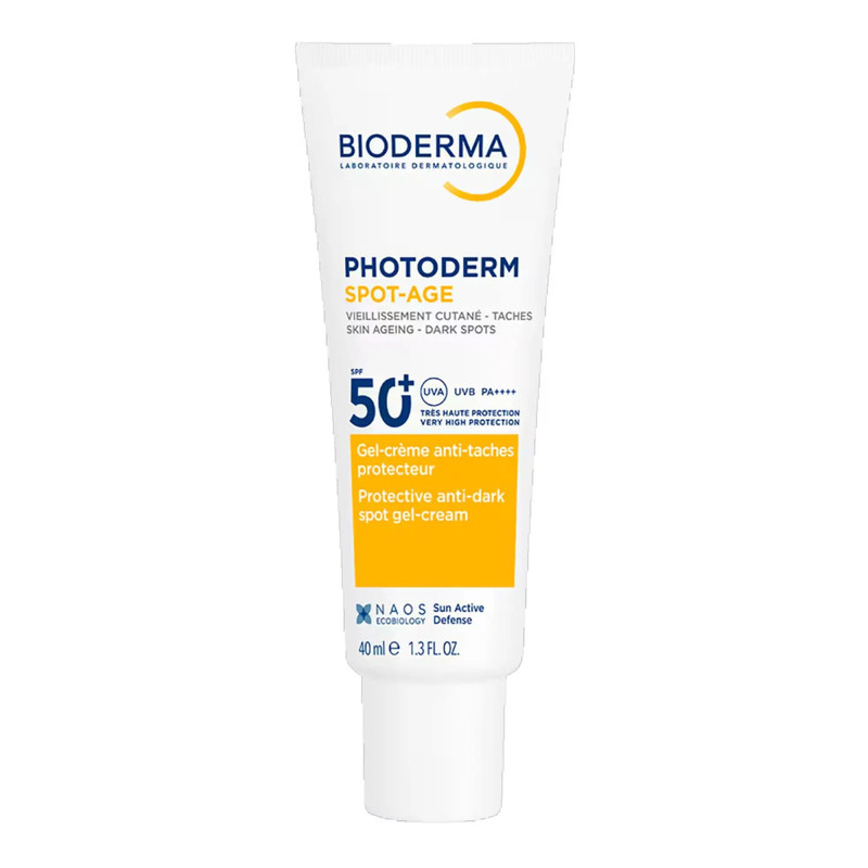کرم ژل ضد آفتاب بی‌رنگ دست، صورت بایودرما SPF 50 مدل Photoderm Stop Age پی آی ++++ ‌محافظ در برابر اشعه UVA و UVB مناسب برای انواع پوست حجم 40 میلی‌لیتر