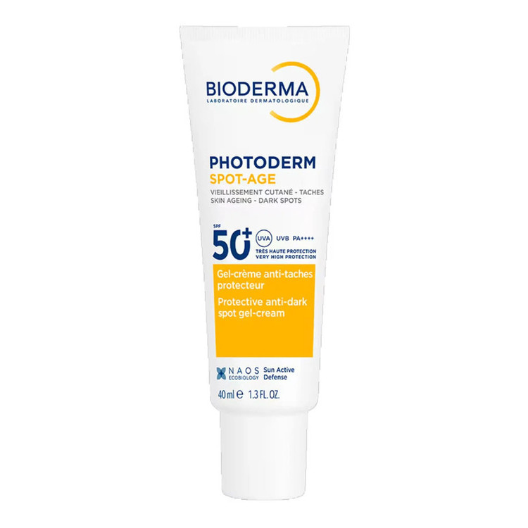 کرم ژل ضد آفتاب بیرنگ دست، صورت بایودرما SPF 50 مدل Photoderm Stop Age پی آی ++++ محافظ در برابر اشعه UVA و UVB مناسب برای انواع پوست حجم 40 میلیلیتر