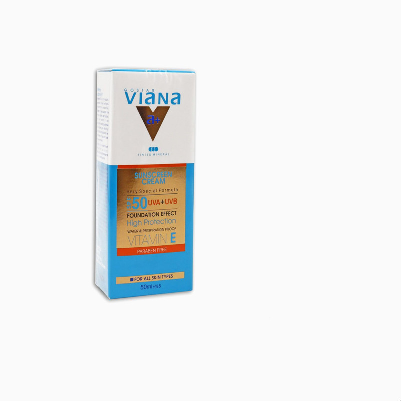 کرم ضد آفتاب رنگی ویانا SPF50 شماره 4 مناسب انواع پوست حجم 50 میلی لیتر