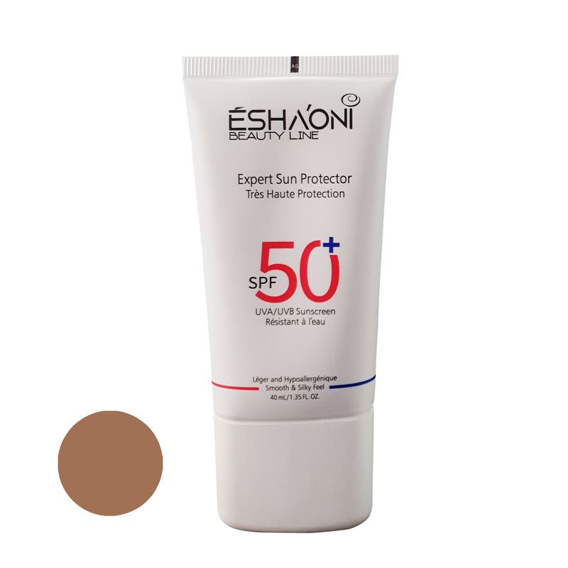 فلوئید ضد آفتاب رنگی اشااونی SPF50 مدل 03 مناسب پوست های خشک و حساس حجم 40 میلیلیتر