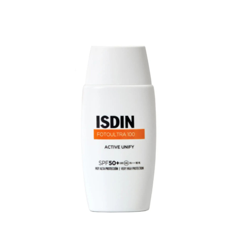 کرم ضد آفتاب بیرنگ گردن، صورت ایزدین SPF 50 مدل Active Unify پی آی ++++ محافظ در برابر اشعه UVA مناسب برای انواع پوست حجم 50 میلیلیتر