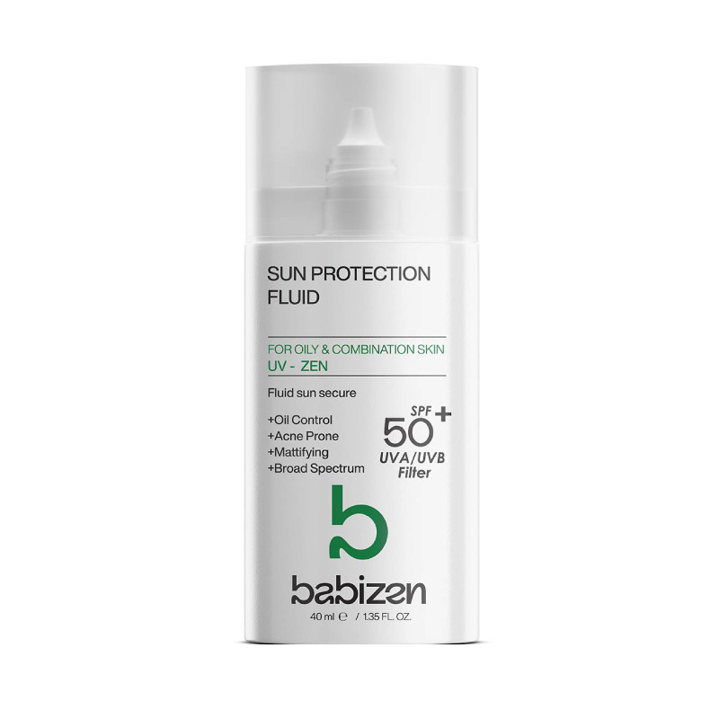 کرم ضد آفتاب بیرنگ دست، صورت، گردن، دور چشم، بدن، پا بابیزن SPF 50 مدل O-C-UV-ZEN مناسب برای پوست های چرب، حساس، مختلط حجم 40 میلیلیتر