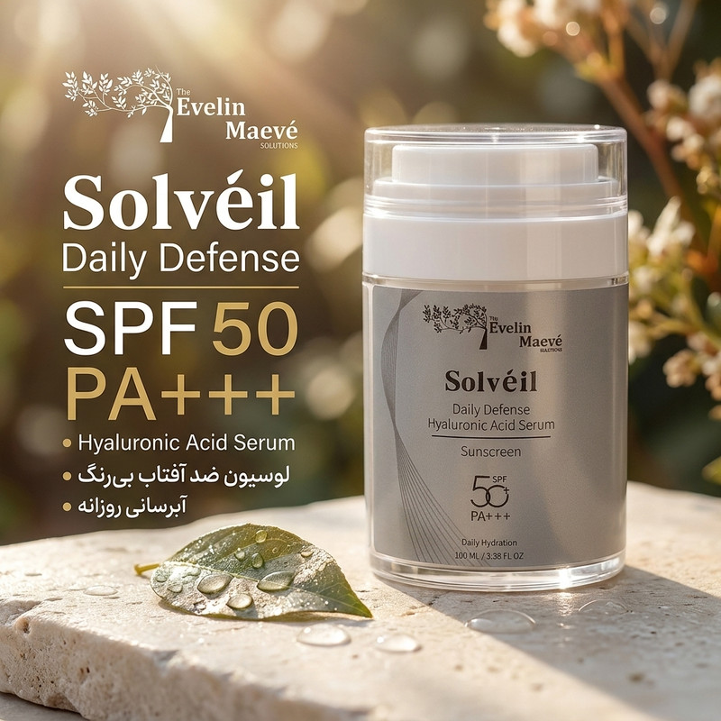 ضد آفتاب بی رنگ صورت و بدن راهکارهای اولین میو pa+++ spf 50 مدل هیالورونیک اسید محافظ در برابر UVB,UVA مناسب برای انواع پوست حجم 100 میلی لیتر