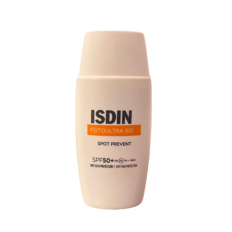 کرم ضد آفتاب بدون رنگ ایزدین SPF 50 مدل spot_prevent100 مناسب انواع پوست حجم 50 میلیلیتر