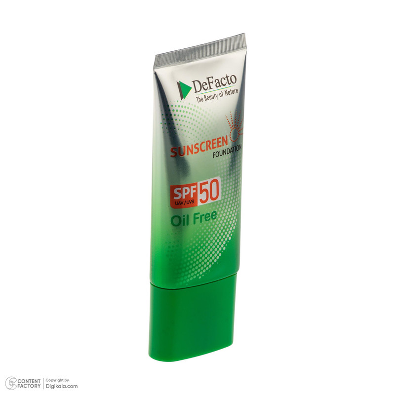 کرم ضد آفتاب رنگی صورت دیفکتو SPF 50 مدل NB محافظ در برابر اشعه UVA،UVB مناسب برای پوست چرب حجم 50 میلیلیتر