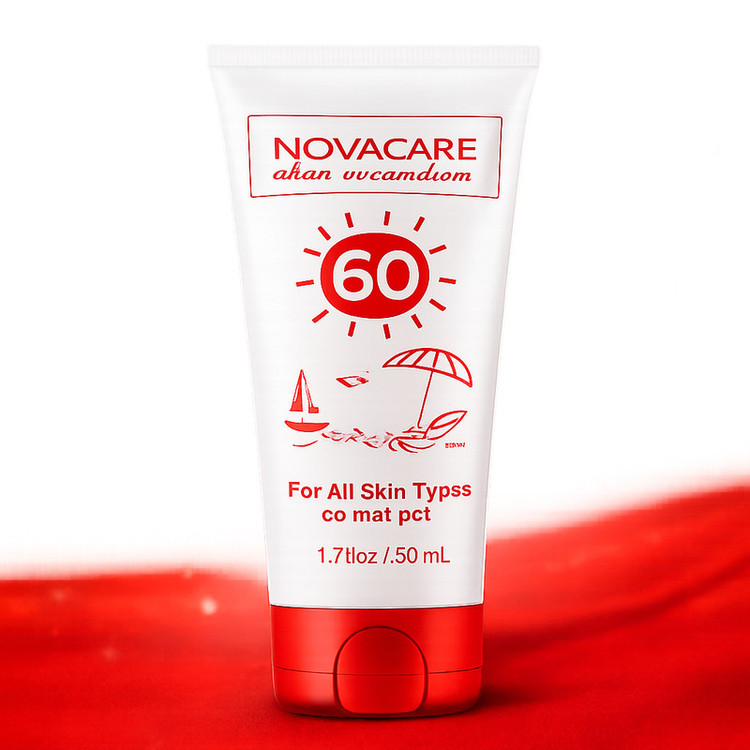 کرم ضد آفتاب بیرنگ صورت نواکر SPF 60 مدل Nova60 مناسب برای انواع پوست حجم 50 میلیلیتر