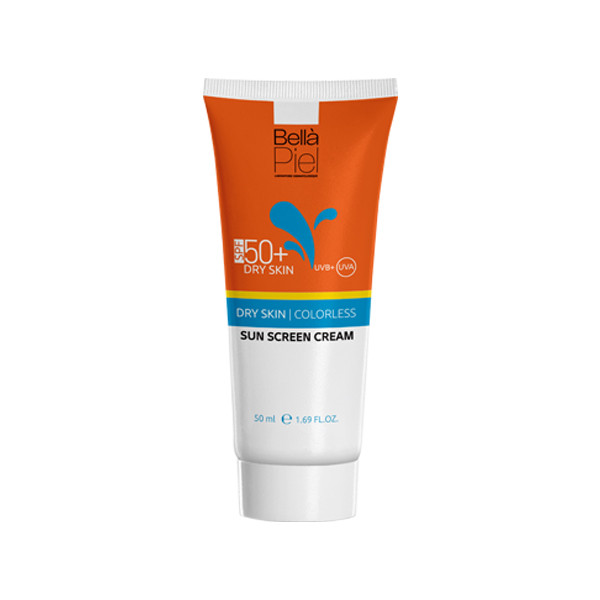 کرم ضد آفتاب بی رنگ بِلاپی یِل مدل Dry Skin حجم ۵۰ میلیلیتر با SPF 50 و محافظتکننده در برابر UVA و UVB، مناسب پوست حساس و خاصیت ضدحساسیت و رطوبت رسان قوی