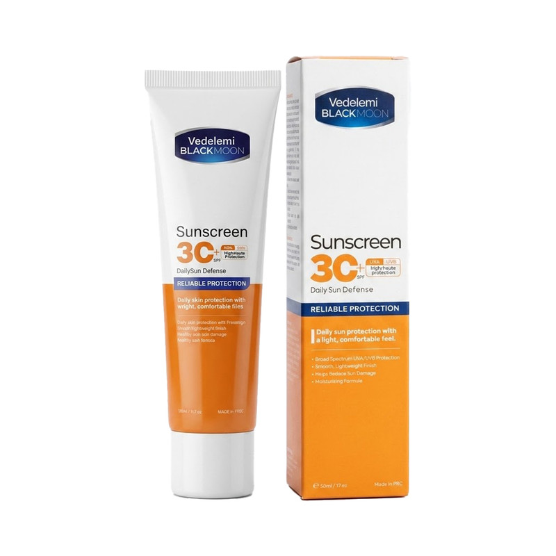 کرم ضد آفتاب بیرنگ صورت ودلمی SPF 30 مدل Daily Sun Defence محافظ UVA/UVB مناسب برای انواع پوست حجم 50 میلیلیتر