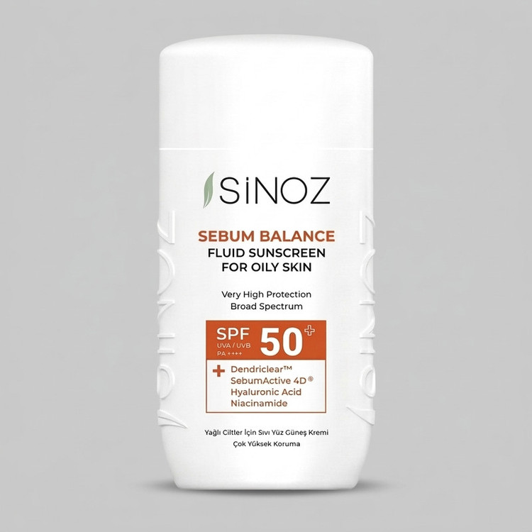 کرم ضد آفتاب بیرنگ صورت سینوز SPF 50+ مدل Sebum Balance محافظ در برابر اشعه UVB مناسب برای پوستهای مختلط حجم 50 میلیلیتر