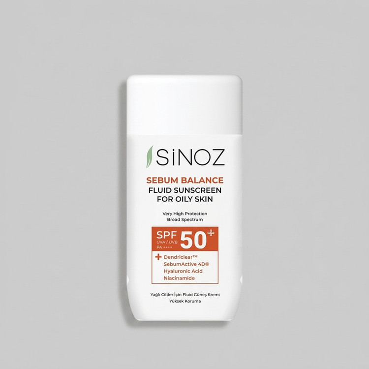 کرم ضد آفتاب بیرنگ صورت سینوز SPF 50+ مدل Sebum Balance محافظ در برابر اشعه UVB مناسب برای پوستهای مختلط حجم 50 میلیلیتر