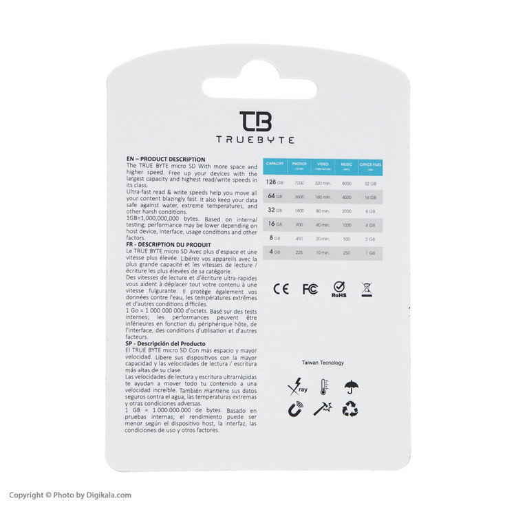 کارت حافظه microSDXC تروبایت مدل A2-V30-633X کلاس 10 استاندارد UHS-I U3 سرعت 95MBps ظرفیت 256 گیگابایت به همراه آداپتور SD و کارت خوان