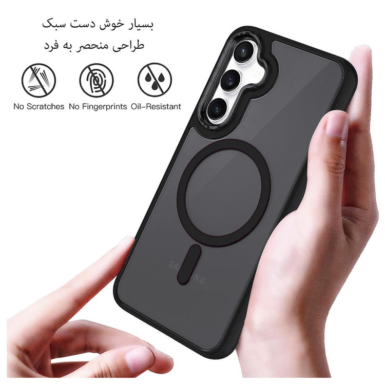 کاور بادی قاب مدل مگ سیف مات طرح Magsafe مناسب برای گوشی موبایل سامسونگ Galaxy S23 FE