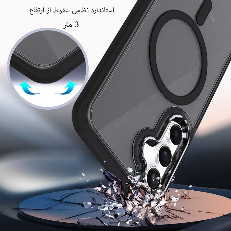 کاور بادی قاب مدل مگ سیف مات طرح Magsafe مناسب برای گوشی موبایل سامسونگ Galaxy S23 FE