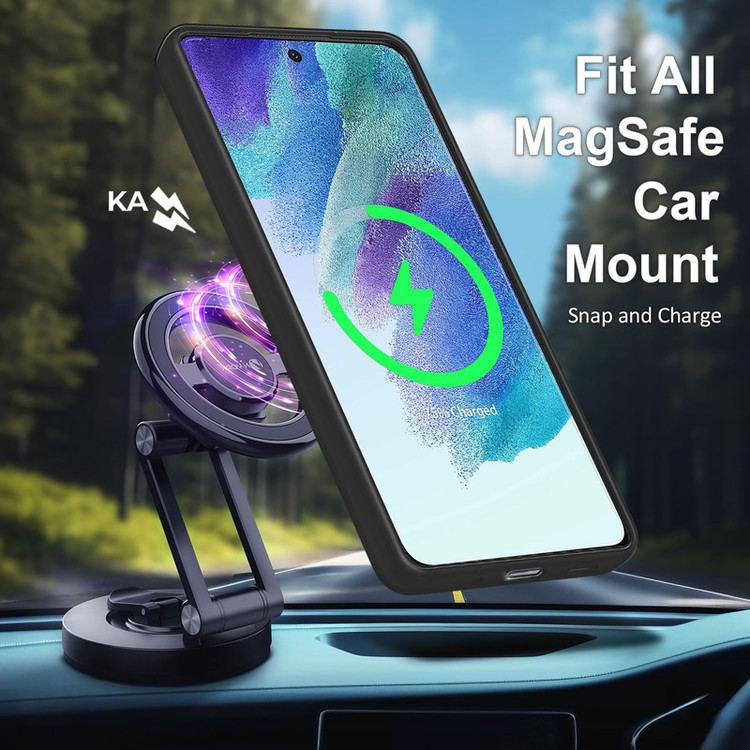 کاور بادی قاب مدل مگ سیف مات طرح Magsafe مناسب برای گوشی موبایل سامسونگ Galaxy S23 FE