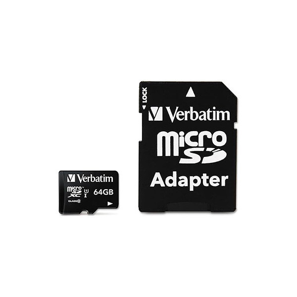 کارت حافظه Micro SDXC ورباتیم مدل Premium کلاس 10 UHS-I سرعت 90MB/S ظرفیت 64 گیگابایت به همراه آداپتور