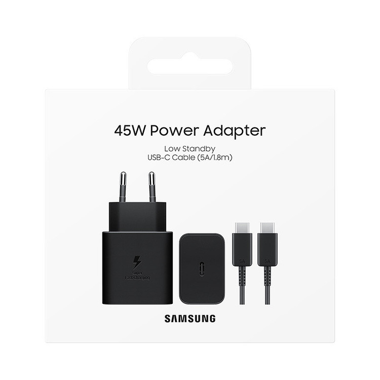 شارژر دیواری 45 وات سامسونگ مدل EP-T4511 Low Standby به همراه کابل USB-C به طول 1.8 متر