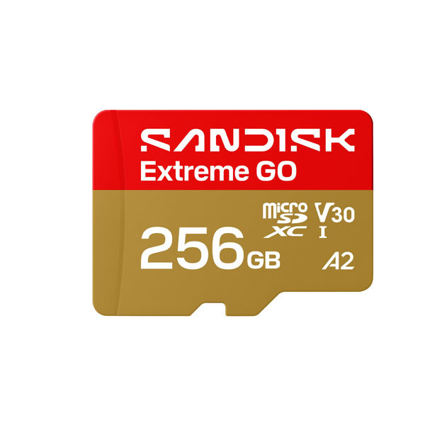 کارت حافظه microSDXC سن دیسک مدل  Extreme GO کلاس A2 استاندارد UHS-I U3 سرعت 240MBps ظرفیت 256 گیگابایت