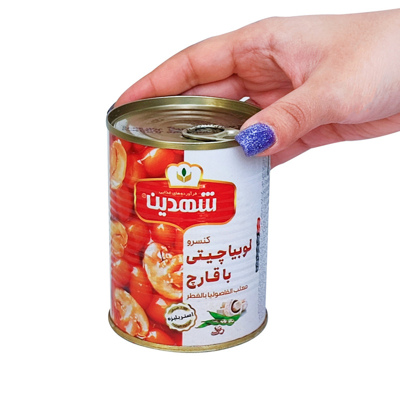 کنسرو لوبیا چیتی با قارچ شهدین - 370 گرم بسته 12 عددی