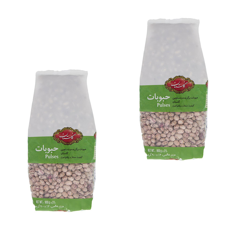 لوبیا چیتی گلستان - 900 گرم بسته 2 عددی