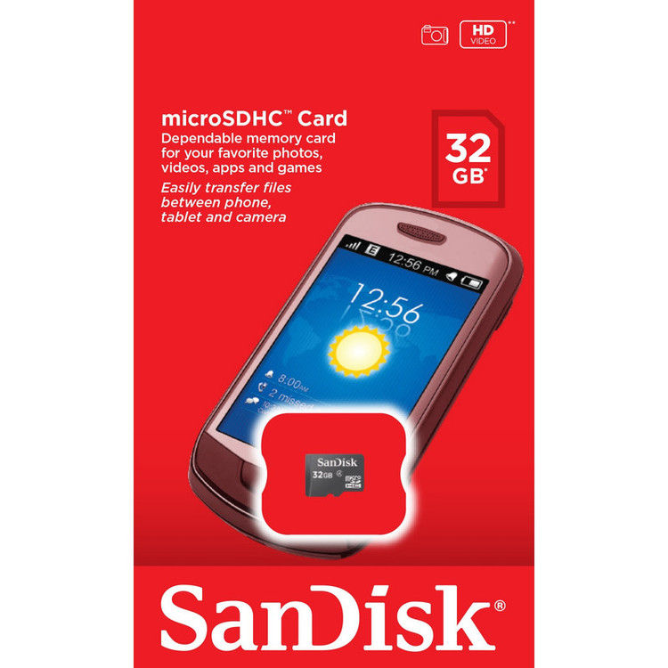 کارت حافظه microSDHC سن دیسک مدل SDSDQM کلاس 4 استاندارد MICROSDHC سرعت 4MBps ظرفیت 32 گیگابایت