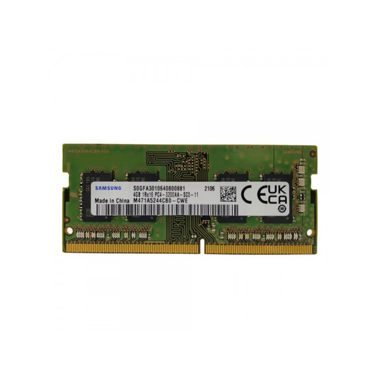 رم لپتاپ DDR4 تک کاناله 4 گیگابایت سامسونگ مدل SODIMM با فرکانس 3200 مگاهرتز و تایمینگ CL19