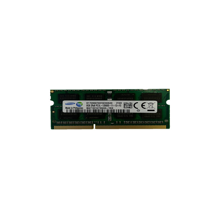 رم لپتاپ سامسونگ DDR3L دو کاناله 8 گیگابایت مدل PC3L-12800S فرکانس 1600 مگاهرتز تایمینگ CL11 نوع SO-DIMM و 204 پین