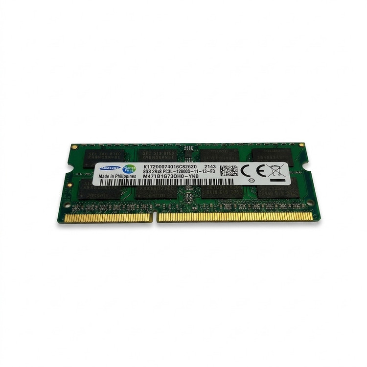 رم لپتاپ سامسونگ DDR3L دو کاناله 8 گیگابایت مدل PC3L-12800S فرکانس 1600 مگاهرتز تایمینگ CL11 نوع SO-DIMM و 204 پین